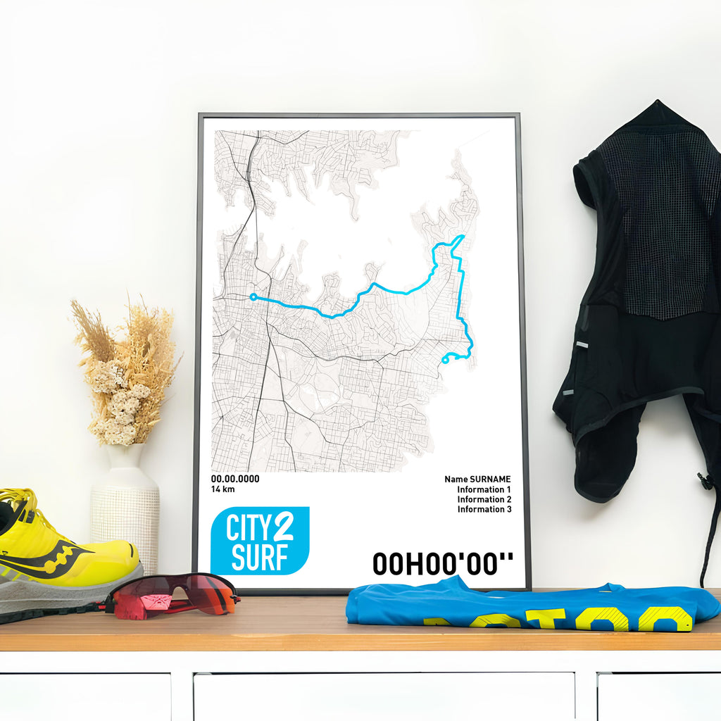 Running Poster - City 2 Surf Sydney 14k