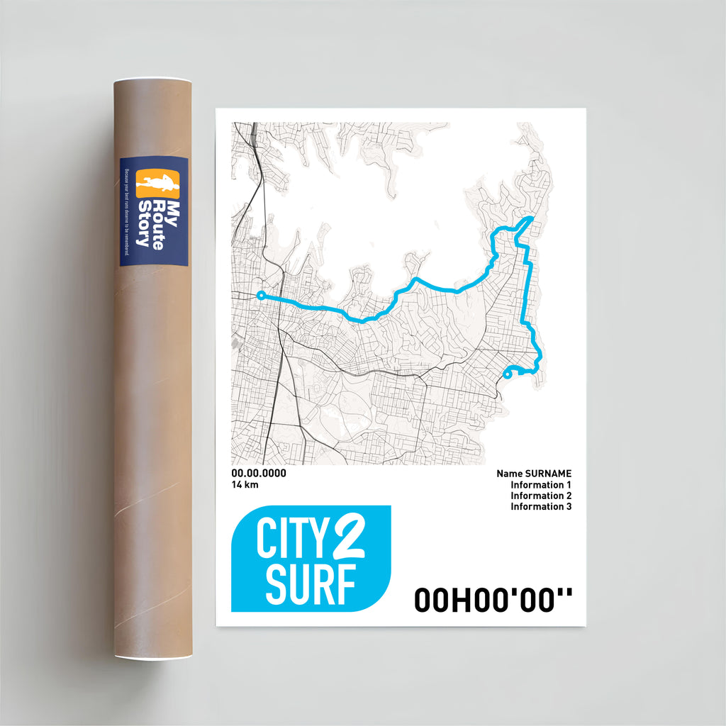 Running Poster - City 2 Surf Sydney 14k